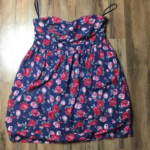 torrid Dresses & Skirts - TORRID floral strapless bustier top pleated dress